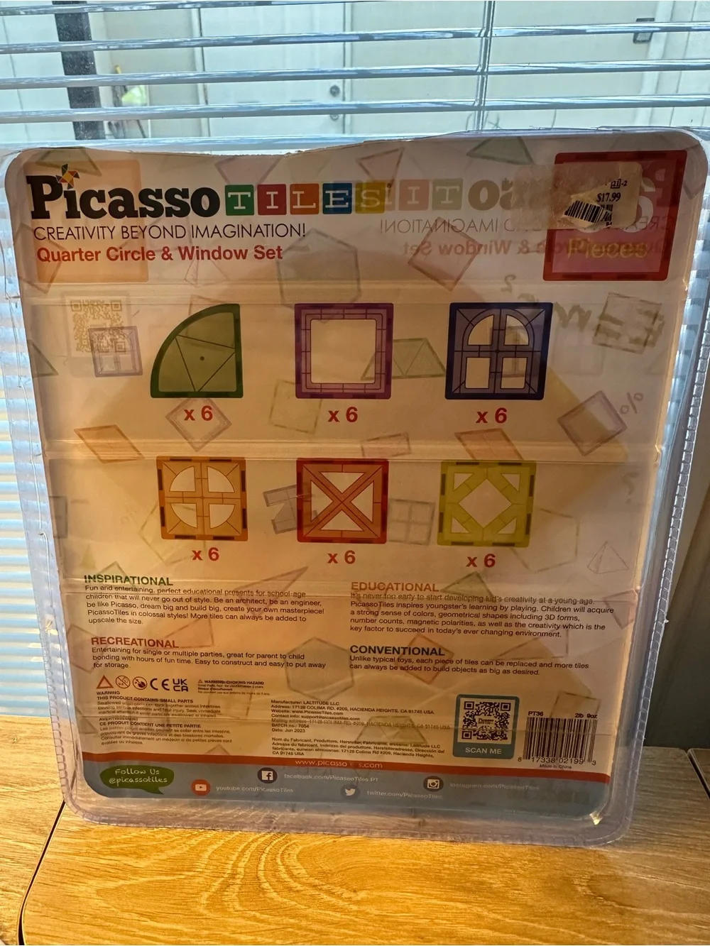 Picasso Tiles 36 piece Magnetic Building Set - Multicolor